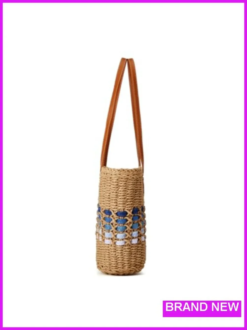 Woven Straw Tote Bag Shoulder Handbag Hobo Summer Beach Travel Purse